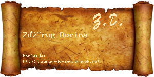 Zárug Dorina névjegykártya