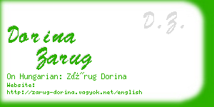 dorina zarug business card